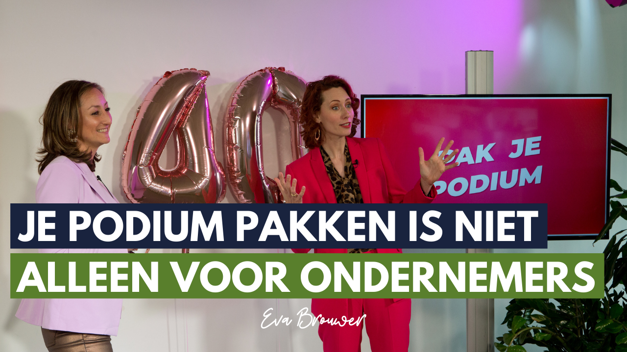 Je podium pakken is niet alleen voor ondernemers