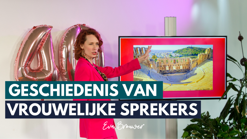 Pak je podium TV Geschiedenis van vrouwelijke spreker